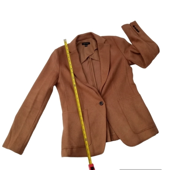 Ann Taylor Classic Careerwear Wool Blend One Button Patch Pocket Blazer Size 8 - Picture 8 of 9
